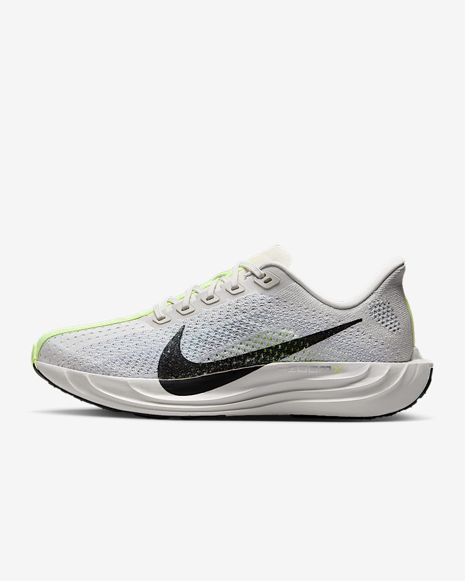 Nike Pegasus Plus 耐克超级飞马女子公路跑步鞋 - 浅银灰/白金色/微黄绿/黑