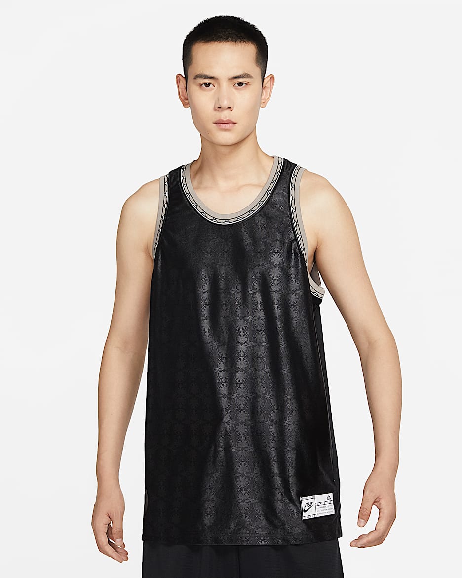 Nike Dri-FIT Giannis 男子速干篮球球衣 - 黑/黑/月亮化石灰