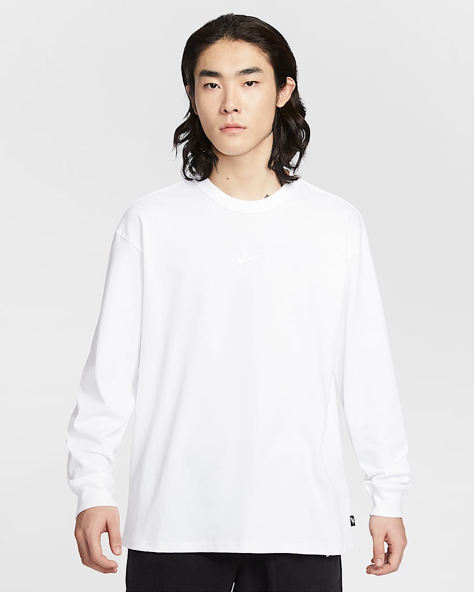 Nike Sportswear Premium Essentials 马年限定脱缰系列新年款男子长袖T恤 - 白色