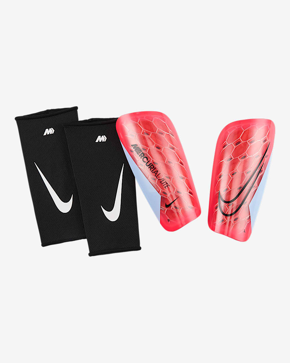 Nike Mercurial Lite 耐克刺客系列足球护腿板（1 对） - 亮深红/浅宝石蓝/黑