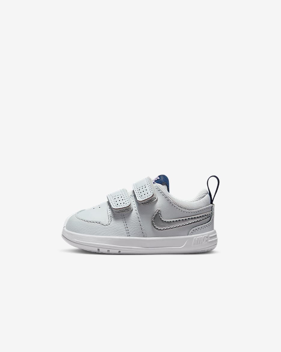 Nike Pico 5 婴童易穿脱运动鞋 - 白金色/霜紫/深藏青/金属银