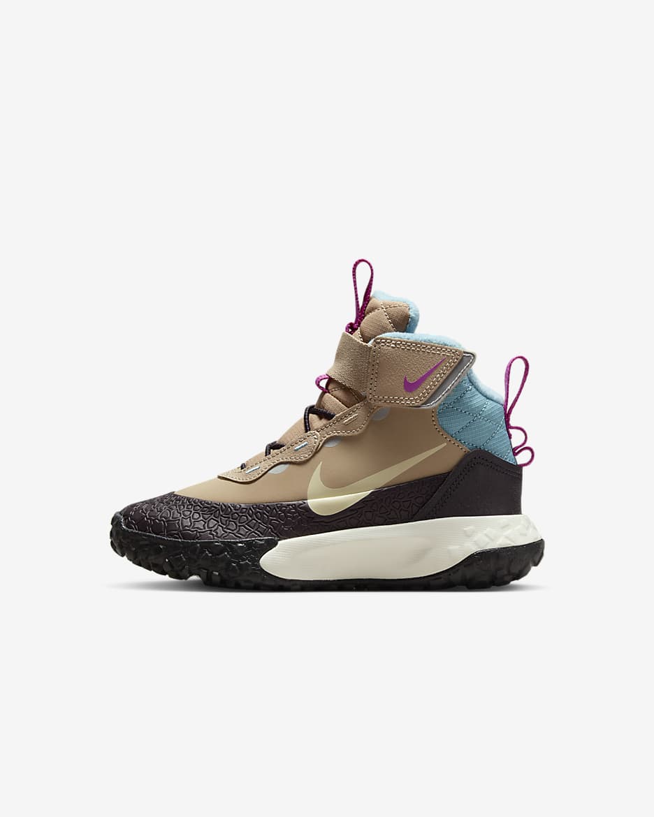 Nike Terrascout 耐克小探索家幼童运动靴 - 麻黄/暗调勃艮第酒红/牛仔蓝绿/淡象牙白
