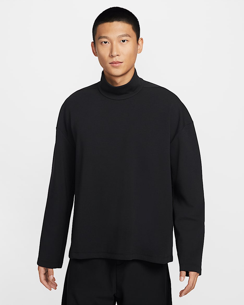 Nike 24.7 ImpossiblySoft Dri-FIT 超感柔软男子速干高领上衣 - 黑/暗烟灰