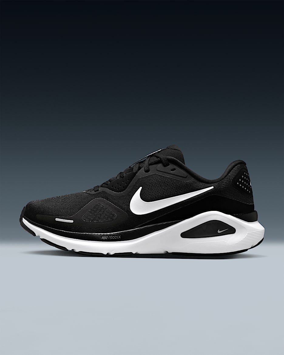 Nike Structure 26 耐克稳程女子公路跑步鞋 - 黑/冷灰/金属银/白色