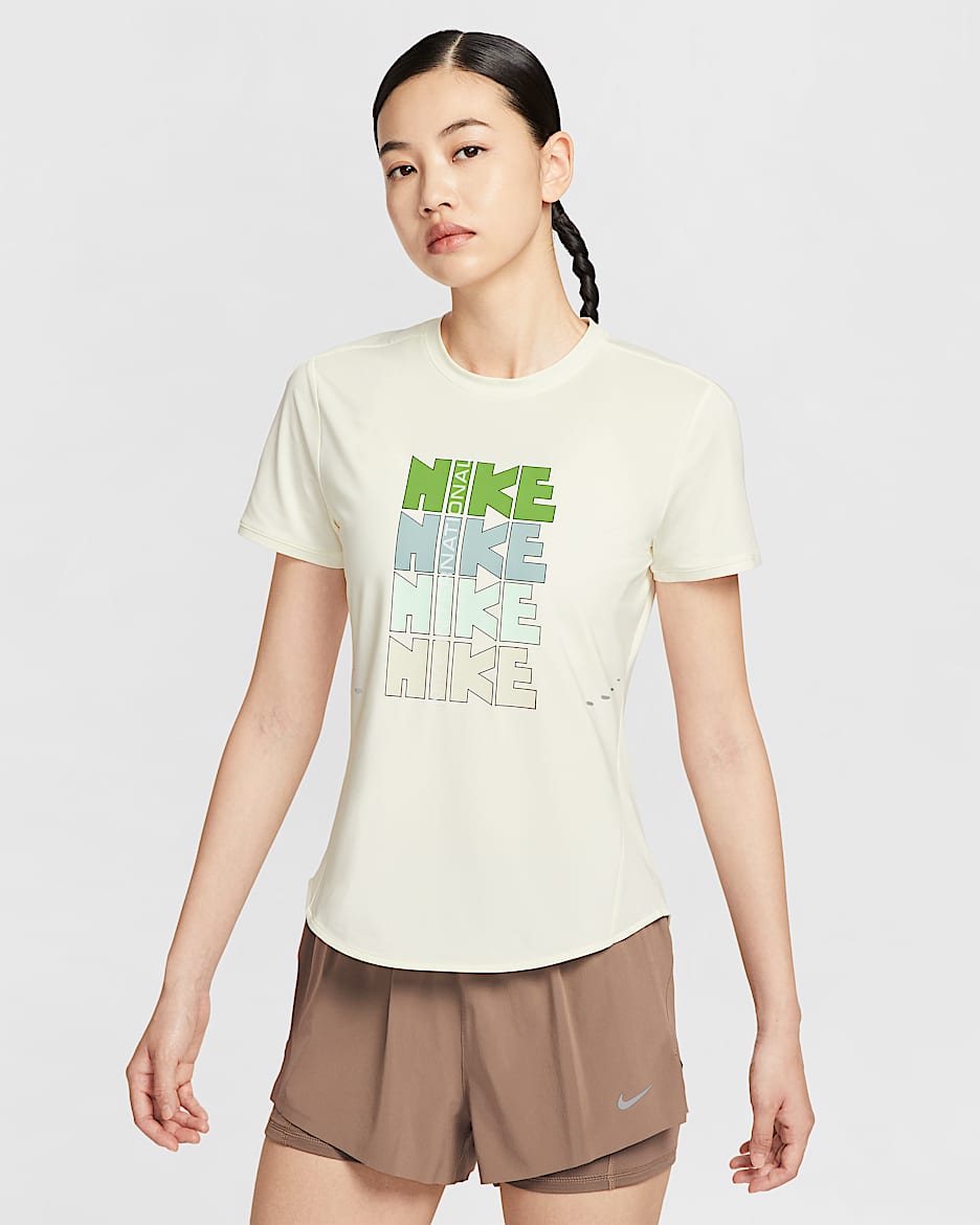 Nike Swift Dri-FIT 女子速干短袖跑步上衣 - 珍珠灰
