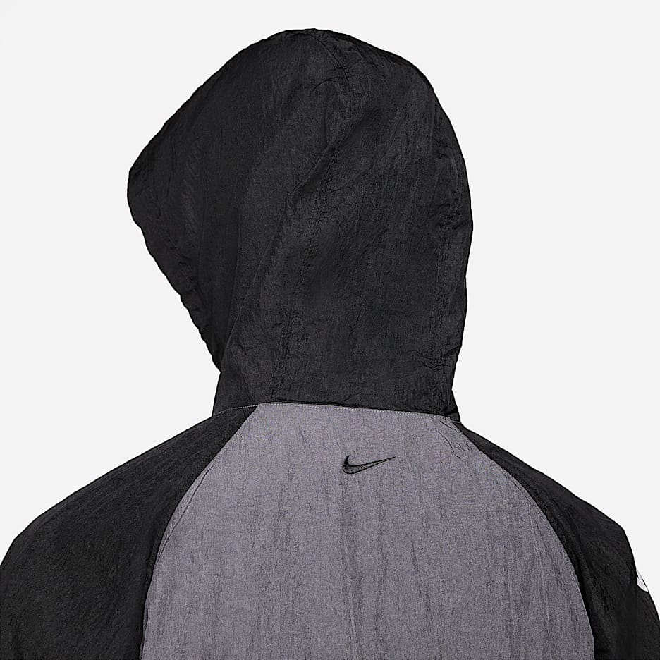 Nike Sportswear Swoosh 男子梭织上衣 - 黑/煤黑/暗灰/黑