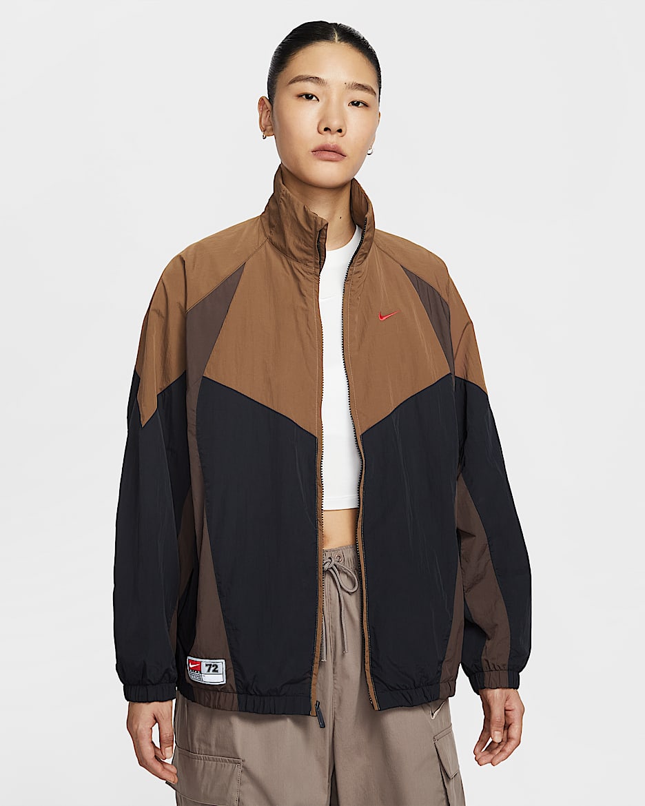Nike Sportswear 女子 Oversize 风运动夹克 - 黑