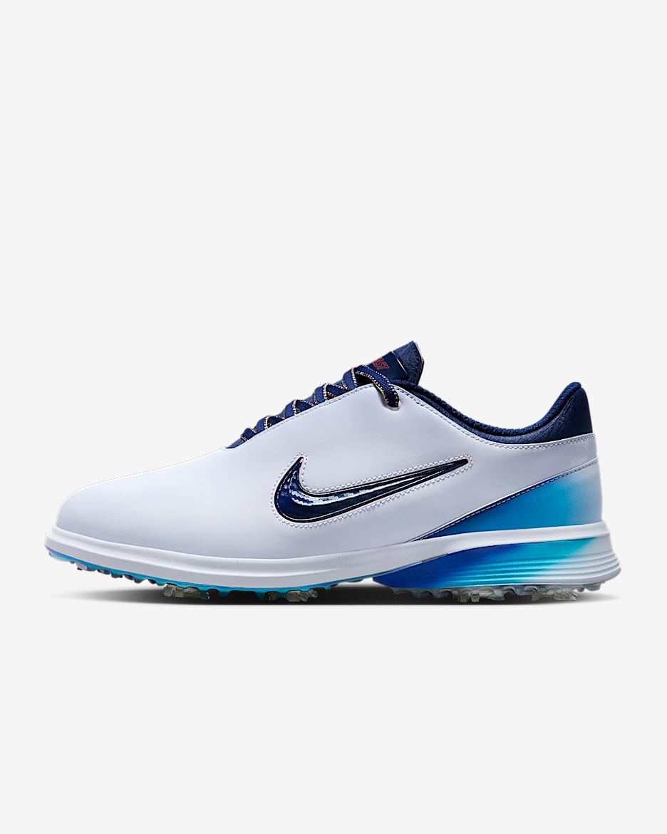 Nike Victory Tour 4 男子高尔夫球鞋 - 足球灰/亮深红/黑/空间蓝