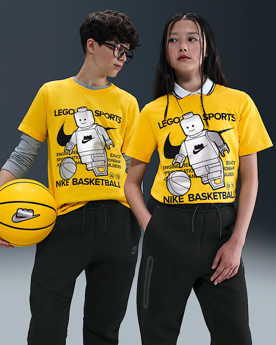 Nike x LEGO® Collection 大童T恤 - 旅行黄