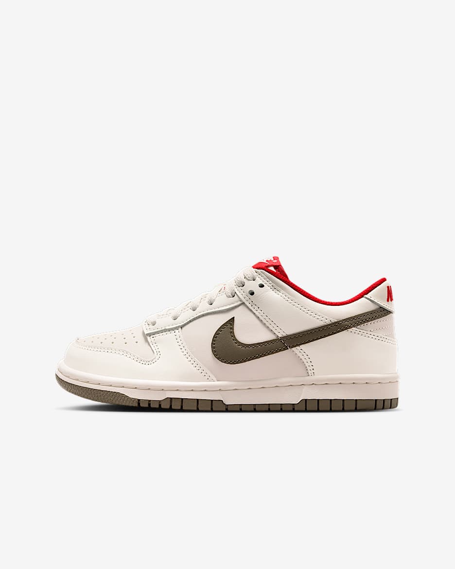 Nike Dunk Low 马年限定脱缰系列新年款大童运动鞋 - 幻影灰白/幻影灰白/帆白/暗褐