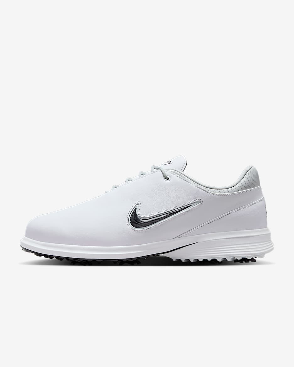Nike Victory Tour 4 男/女高尔夫球鞋（宽版） - 白色/尘光子色/黑