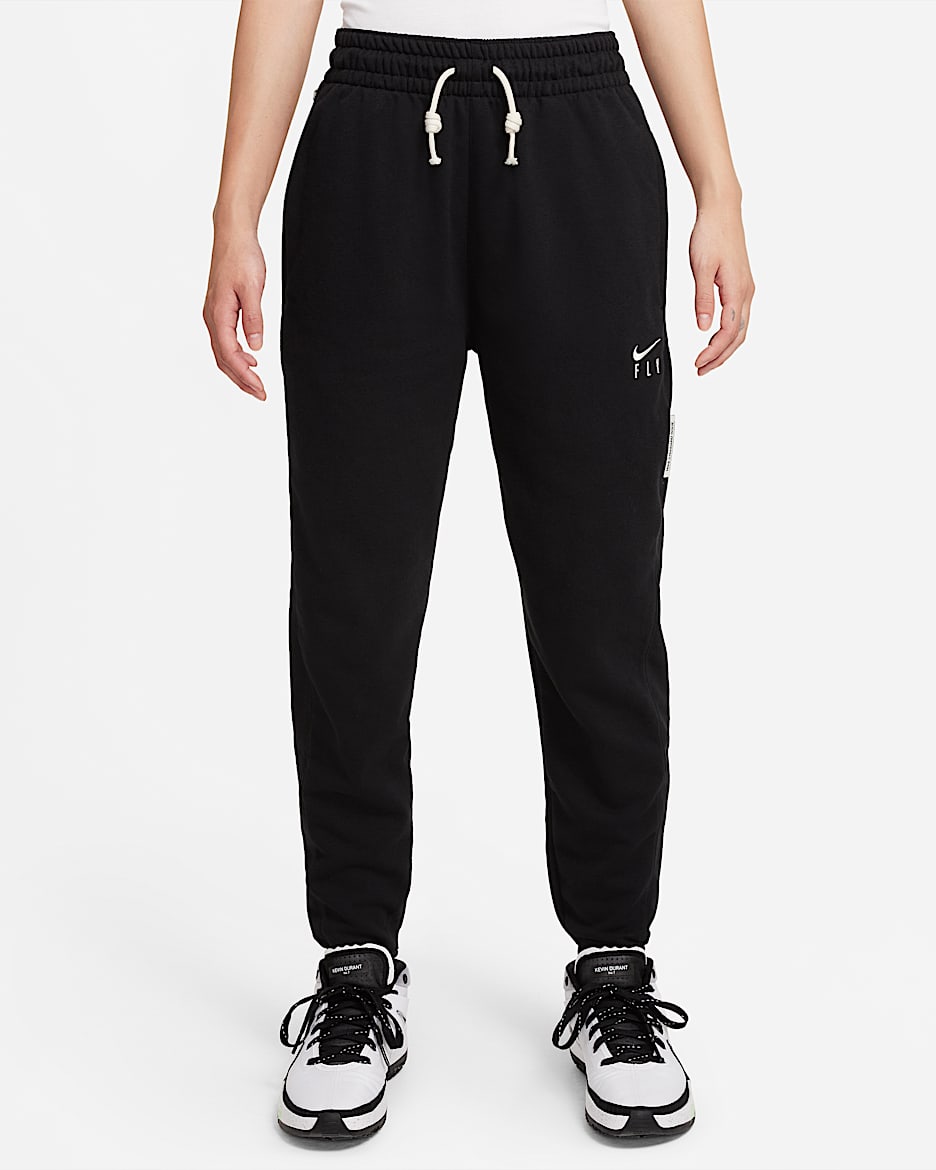 Nike Dri-FIT Swoosh Fly Standard Issue 女子速干篮球长裤 - 黑/淡象牙白