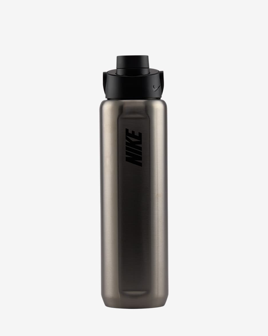 Nike Recharge 709ml 不锈钢直饮水壶 - 钢紫/黑/黑