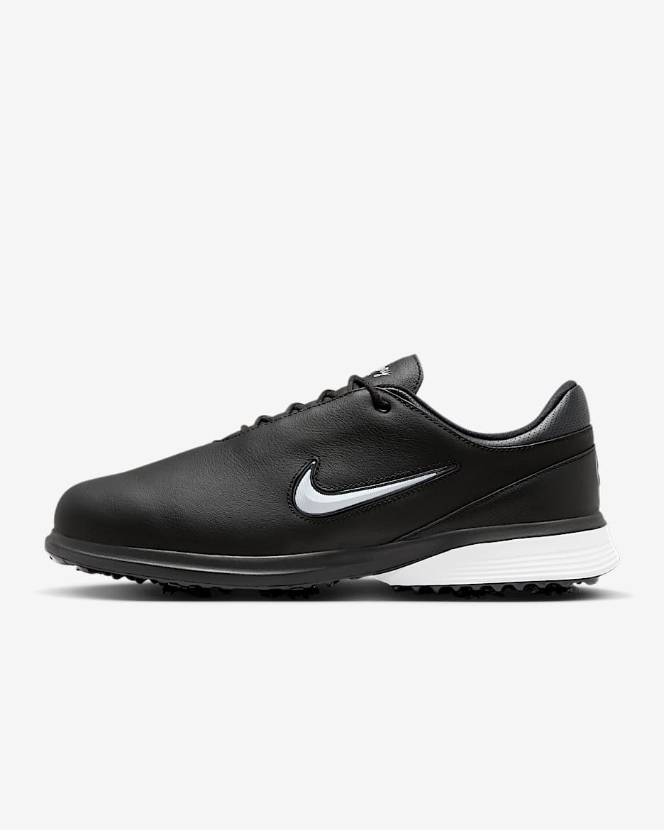 Nike Victory Tour 4 男/女高尔夫球鞋（宽版） - 黑/暗烟灰/白色