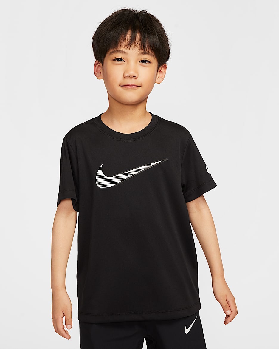 Nike Dri-FIT Trophy 幼童速干T恤 - 黑