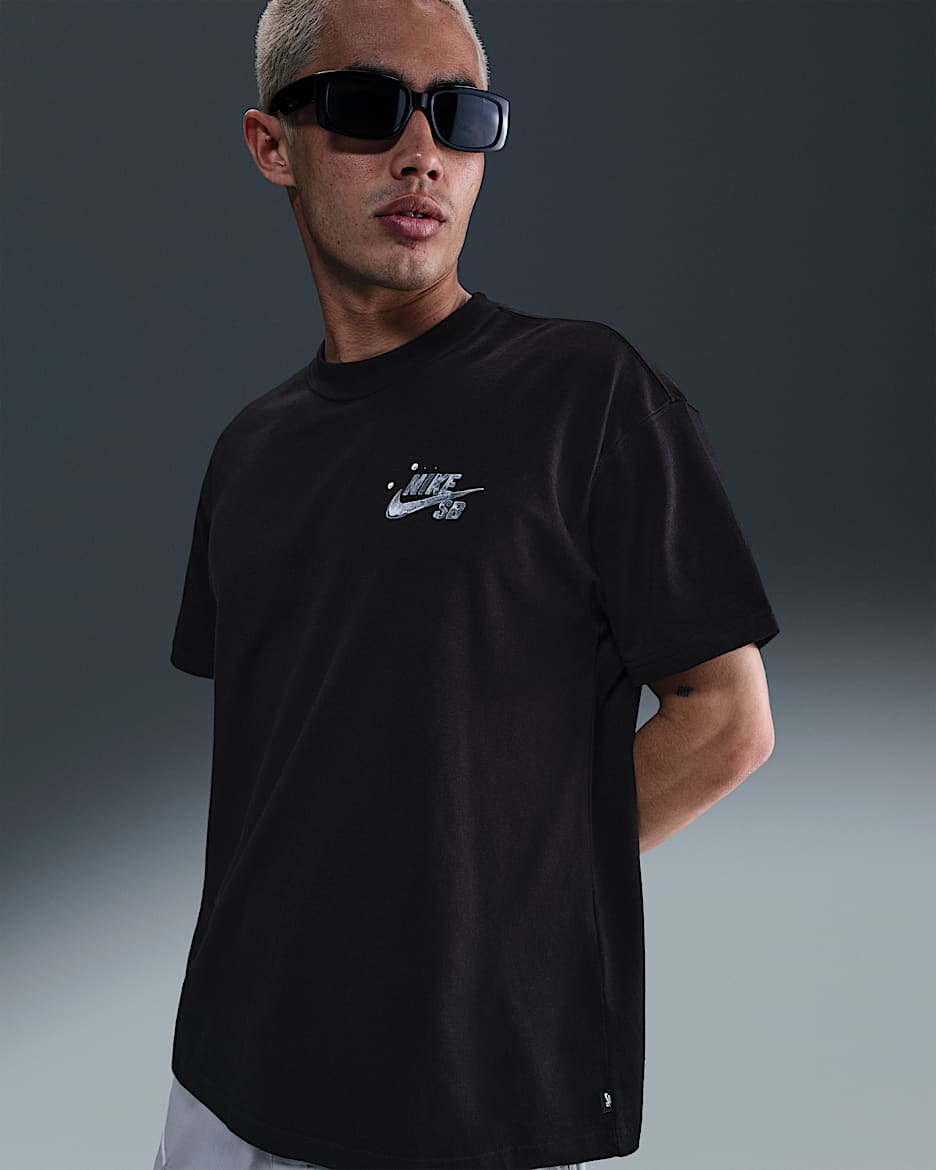 Nike SB 男子滑板T恤 - 黑