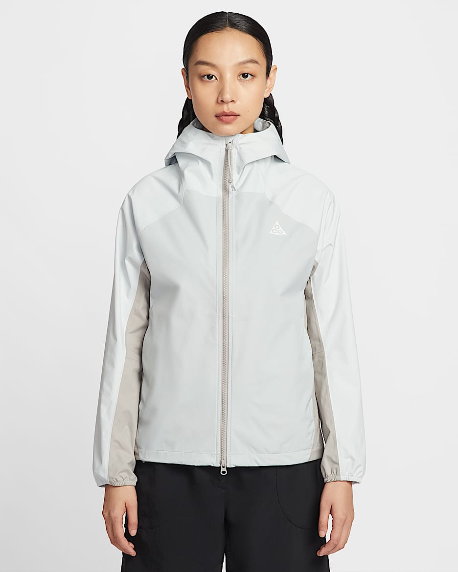 Nike ACG "Phantazma" Storm-FIT ADV 2.5L 女子防风防水夹克硬壳冲锋衣 - 尘光子色/雾灰/大学灰/山峰白