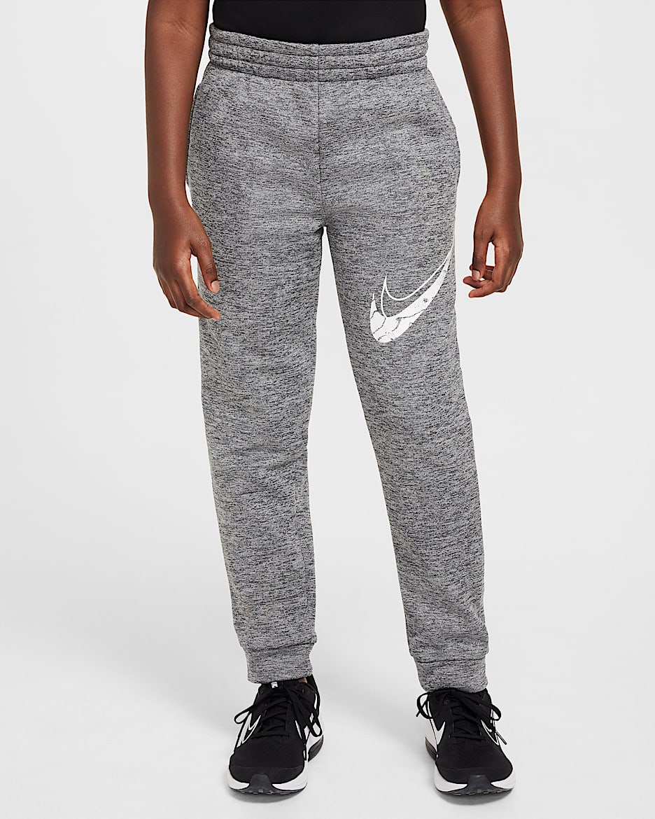 Nike Multi Therma-FIT 大童加绒长裤 - 暗灰/调色/尘光子色/白色