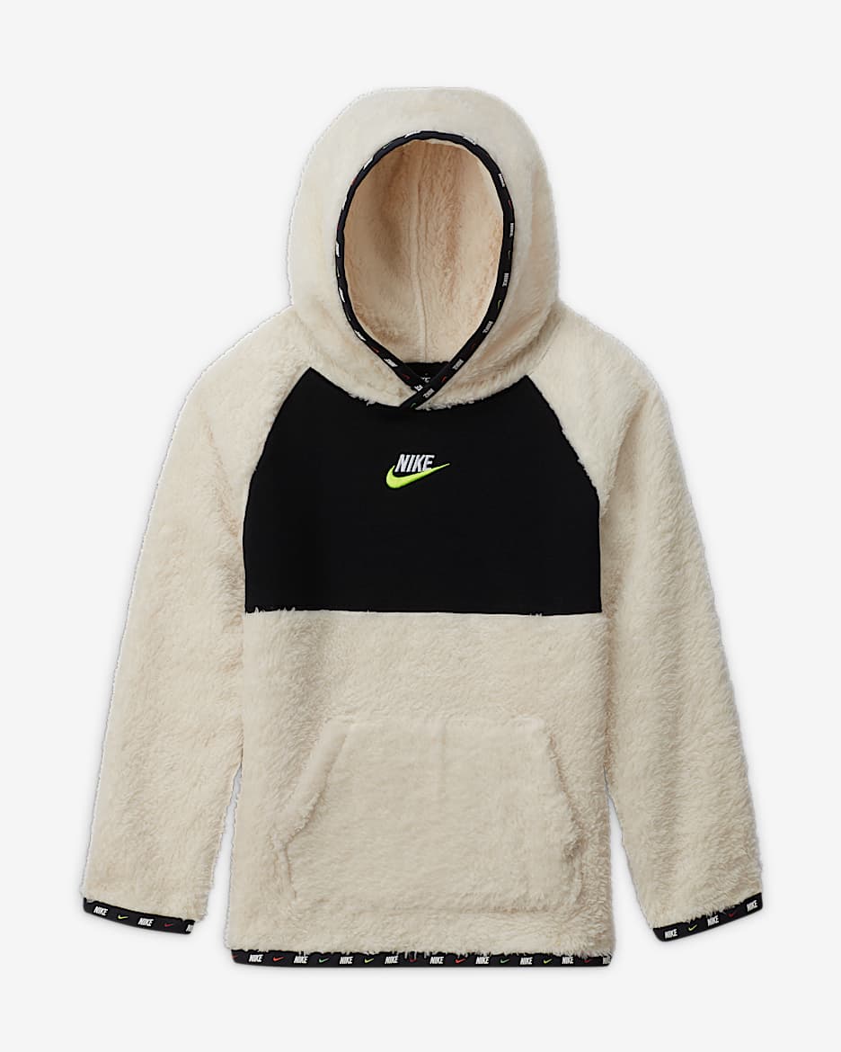 Nike 幼童套头连帽衫 - 帆白
