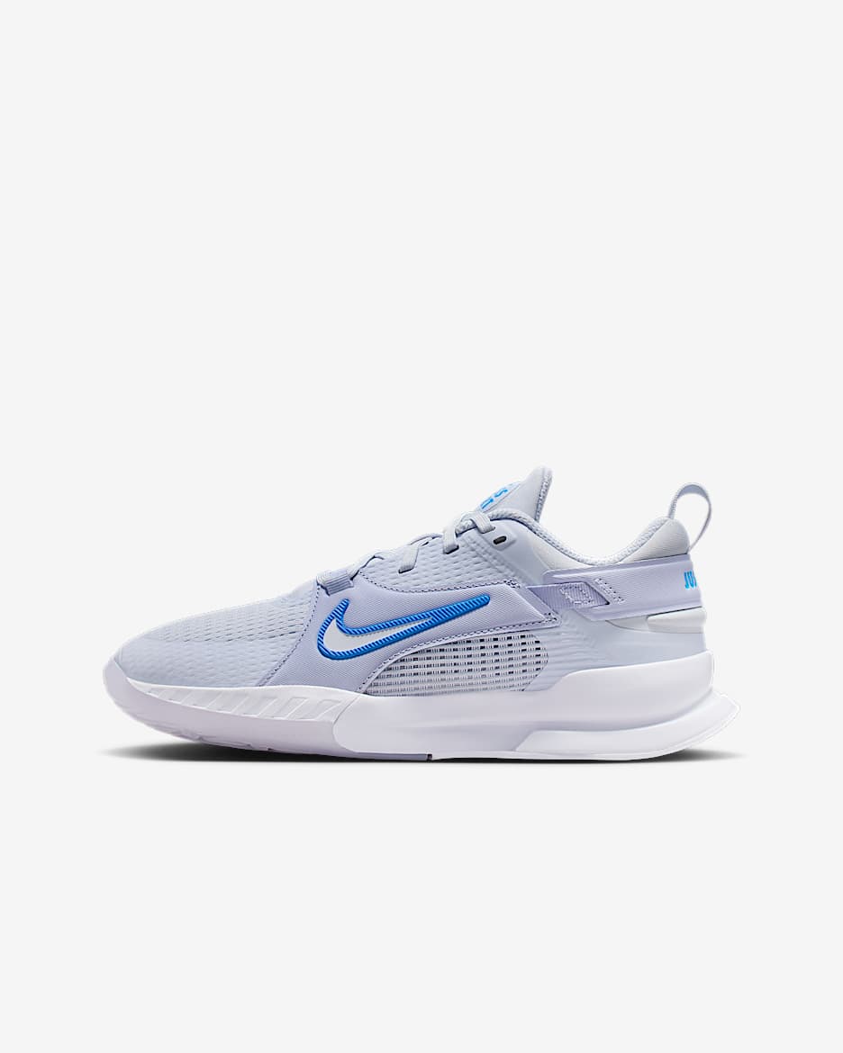 Nike Crosscourt 六边形小将大童运动鞋 - 足球灰/大学蓝/幻影/白色
