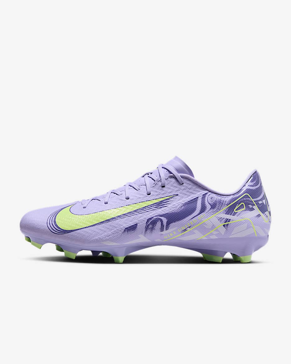 Nike United Mercurial Vapor 16 Academy 耐克刺客系列男子多种场地低帮足球鞋 - 玛瑙紫/微黄绿