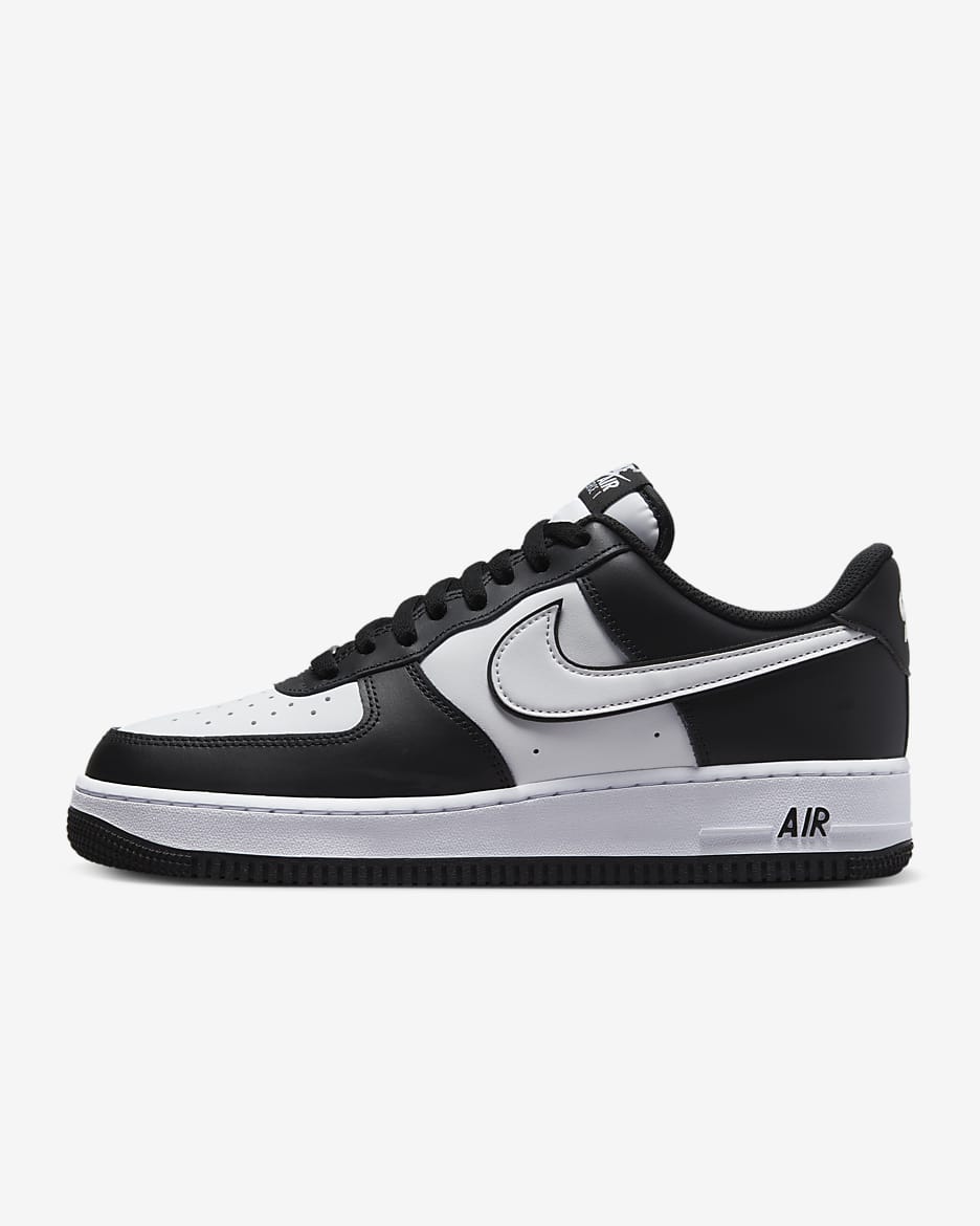Nike Air Force 1 '07 男子空军一号运动鞋板鞋 - 黑/黑/白色