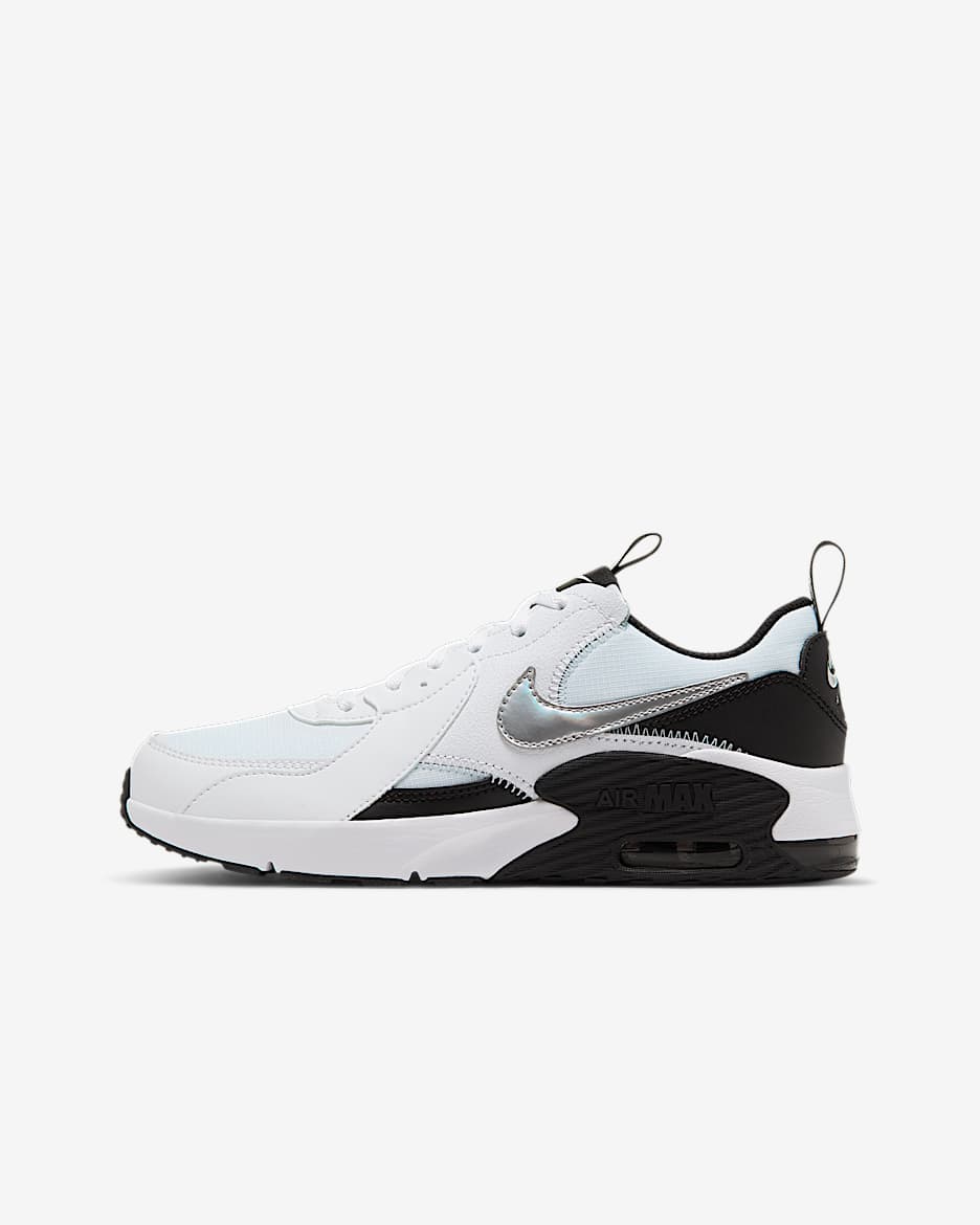 Nike Air Max Excee SE (GS) 大童运动童鞋 - 白色/黑/金属银