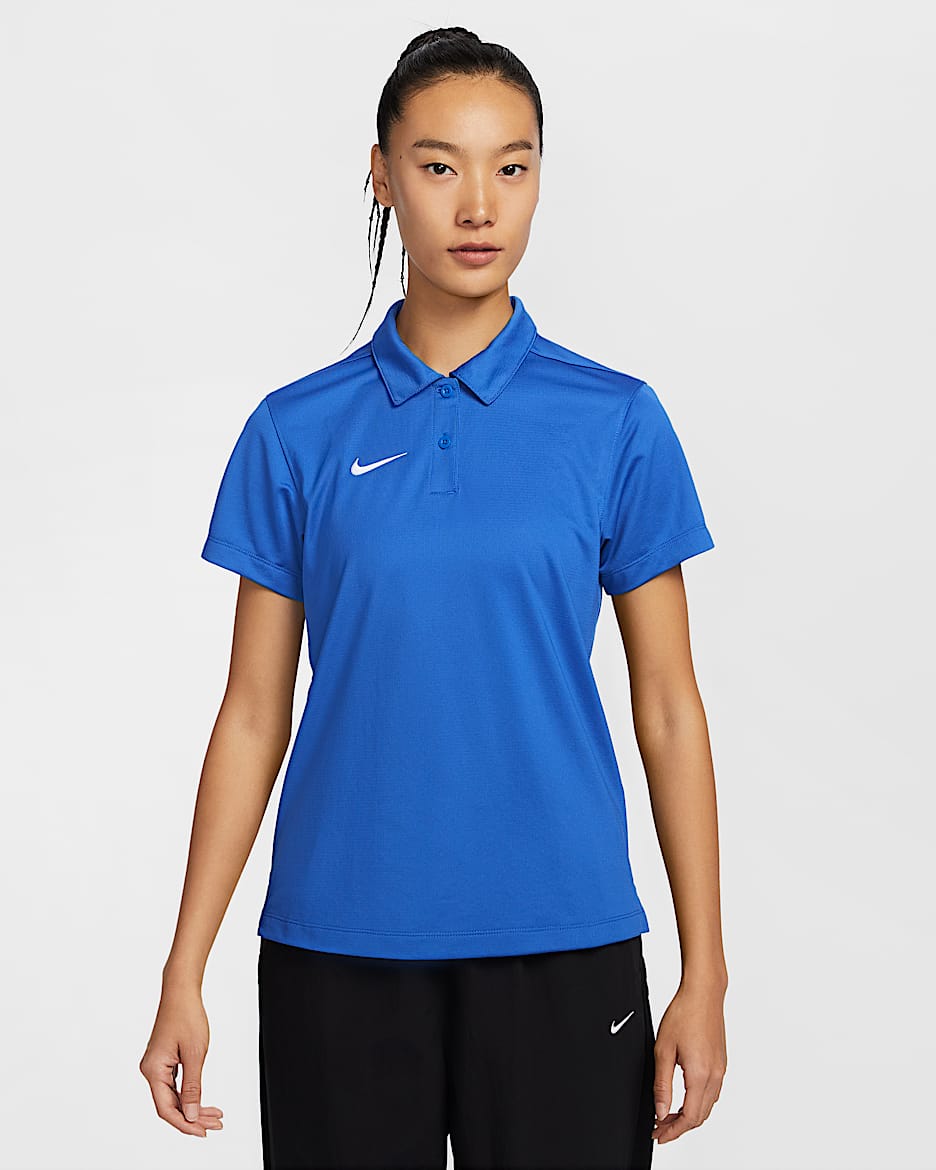 Nike Dri-FIT Stock 女子速干翻领T恤 - 宝蓝