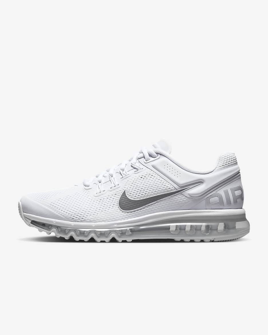 Nike Air Max 2013 男子运动鞋 - 白色/黑/金属银