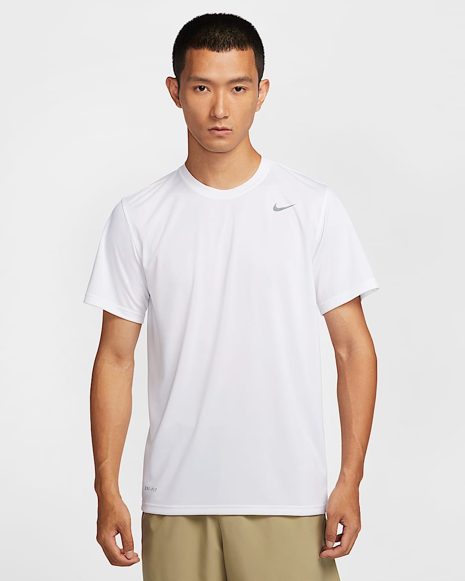 Nike Dri-FIT Legend 男子速干短袖上衣 - 白色/冷灰