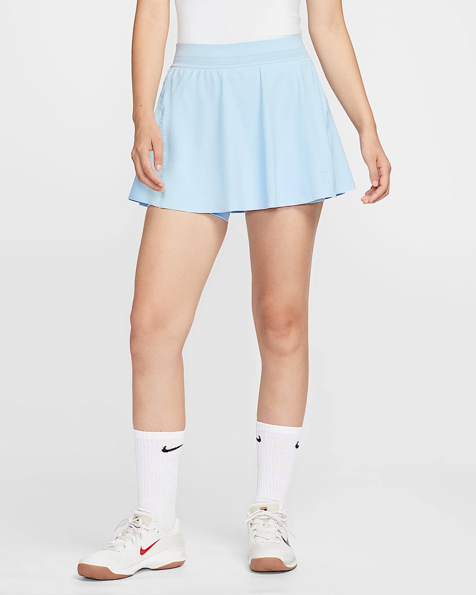 NikeCourt Advantage Dri-FIT 女子速干网球半身裙 - 天青石蓝/天青石蓝