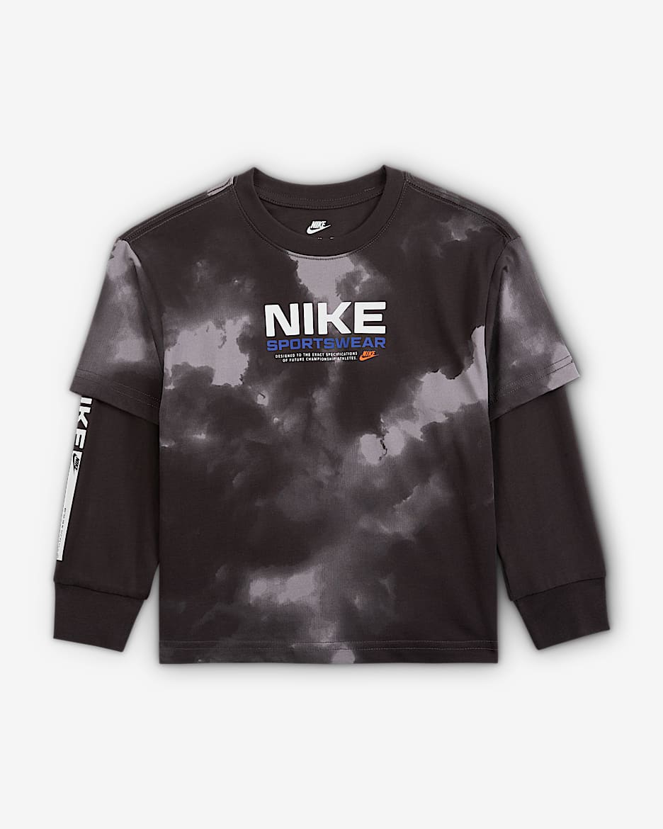 Nike Sportswear Futura 幼童印花上衣 - 暗烟灰