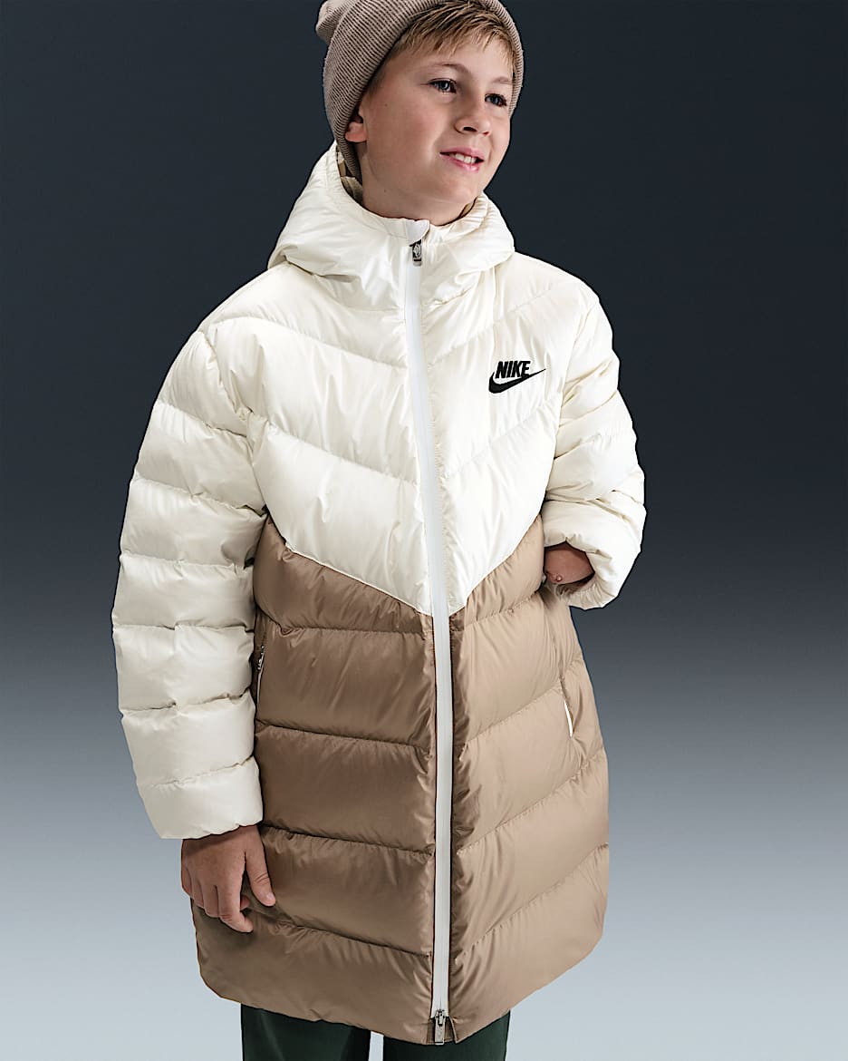 Nike Windrunner 大童拒水羽绒外套 - 帆白