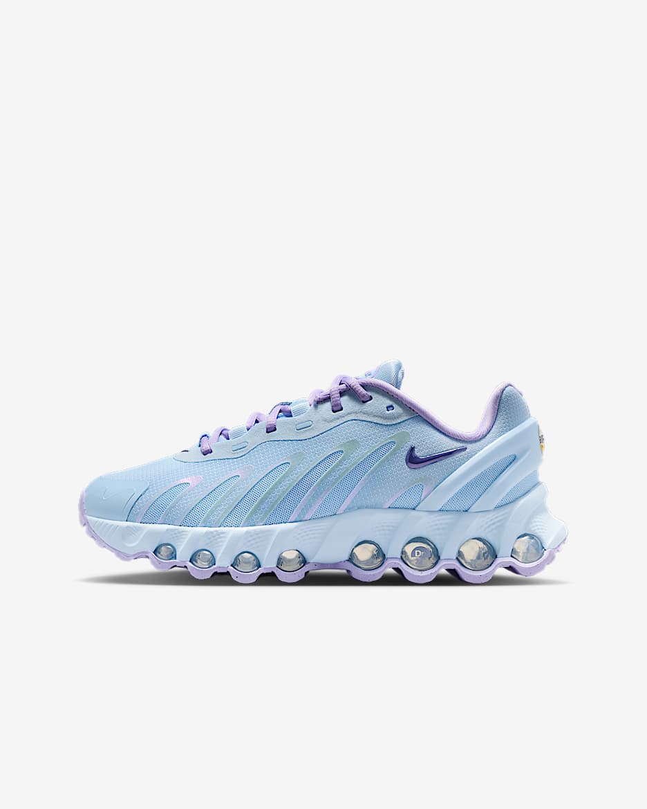 Nike Air Max Dn8 大童运动鞋 - 天青石蓝/金属银/明亮橙/绣球花紫