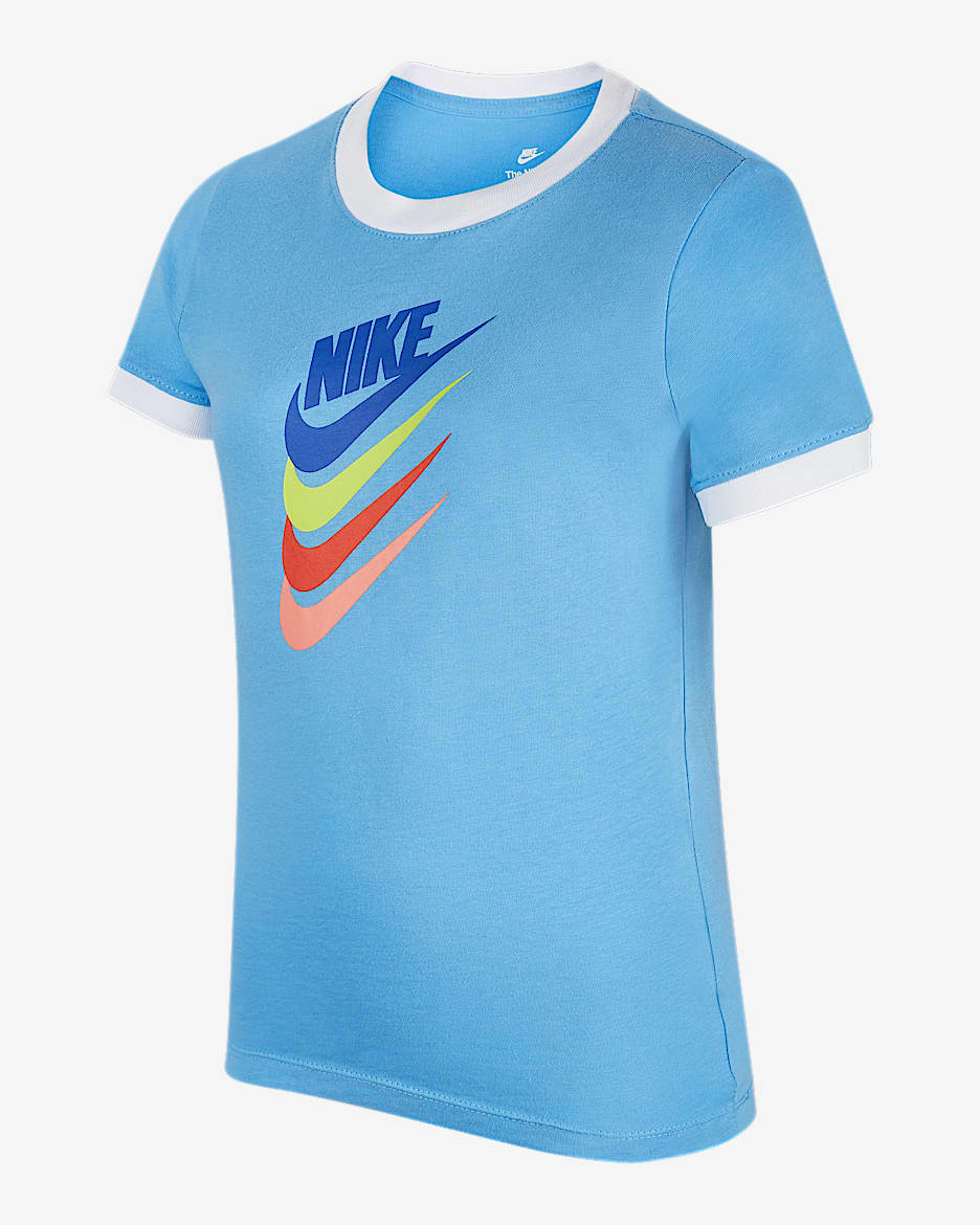 Nike Sportswear 大童（女孩）T恤 - 大学蓝
