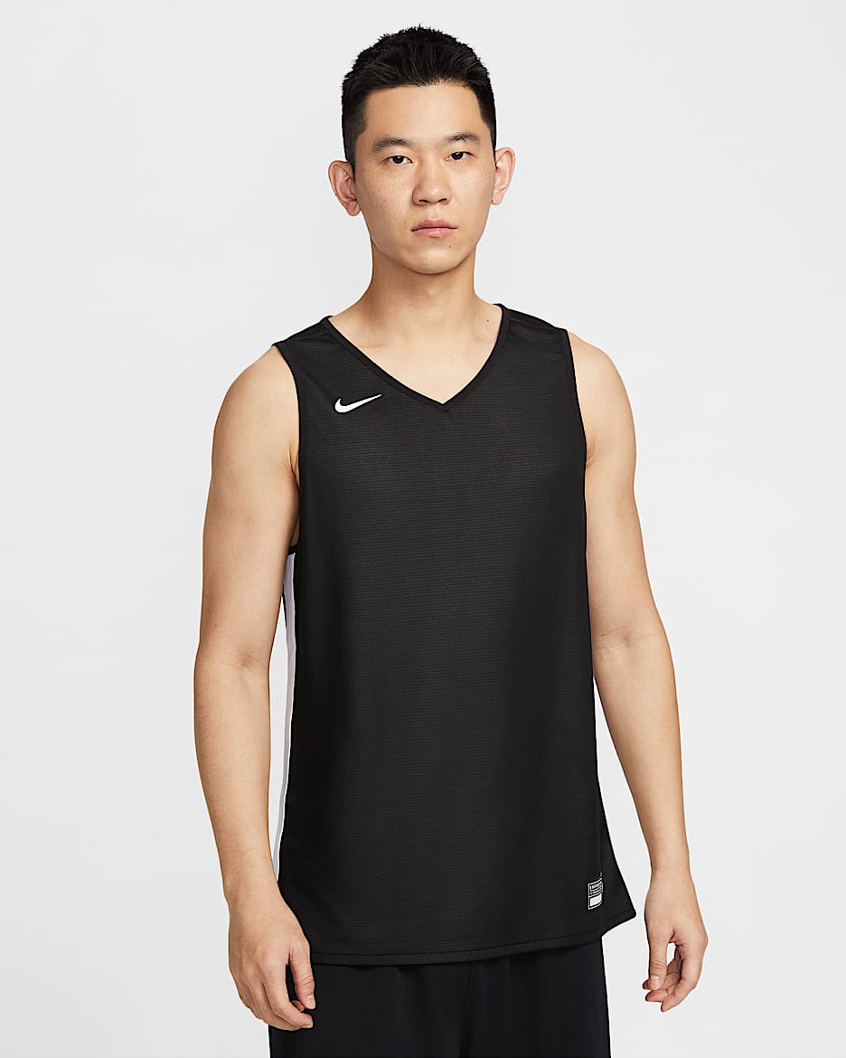 Nike 男子训练双面穿球衣 - 黑