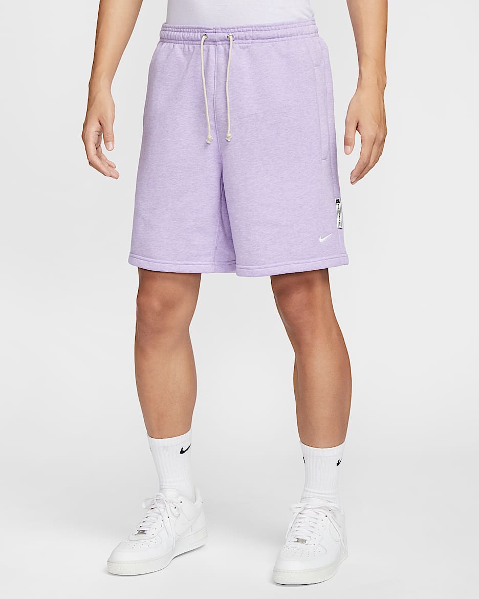Nike Standard Issue Dri-FIT 男子透气速干针织篮球短裤 - 绣球花紫/调色/淡象牙白