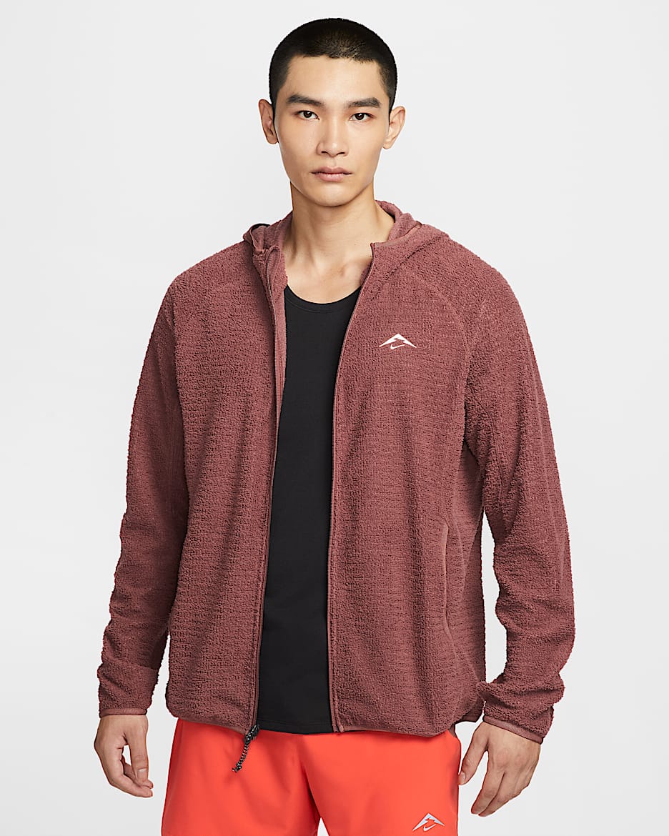 Nike Trail Dri-FIT 男子越野速干加绒跑步夹克 - 红棕色/山峰白