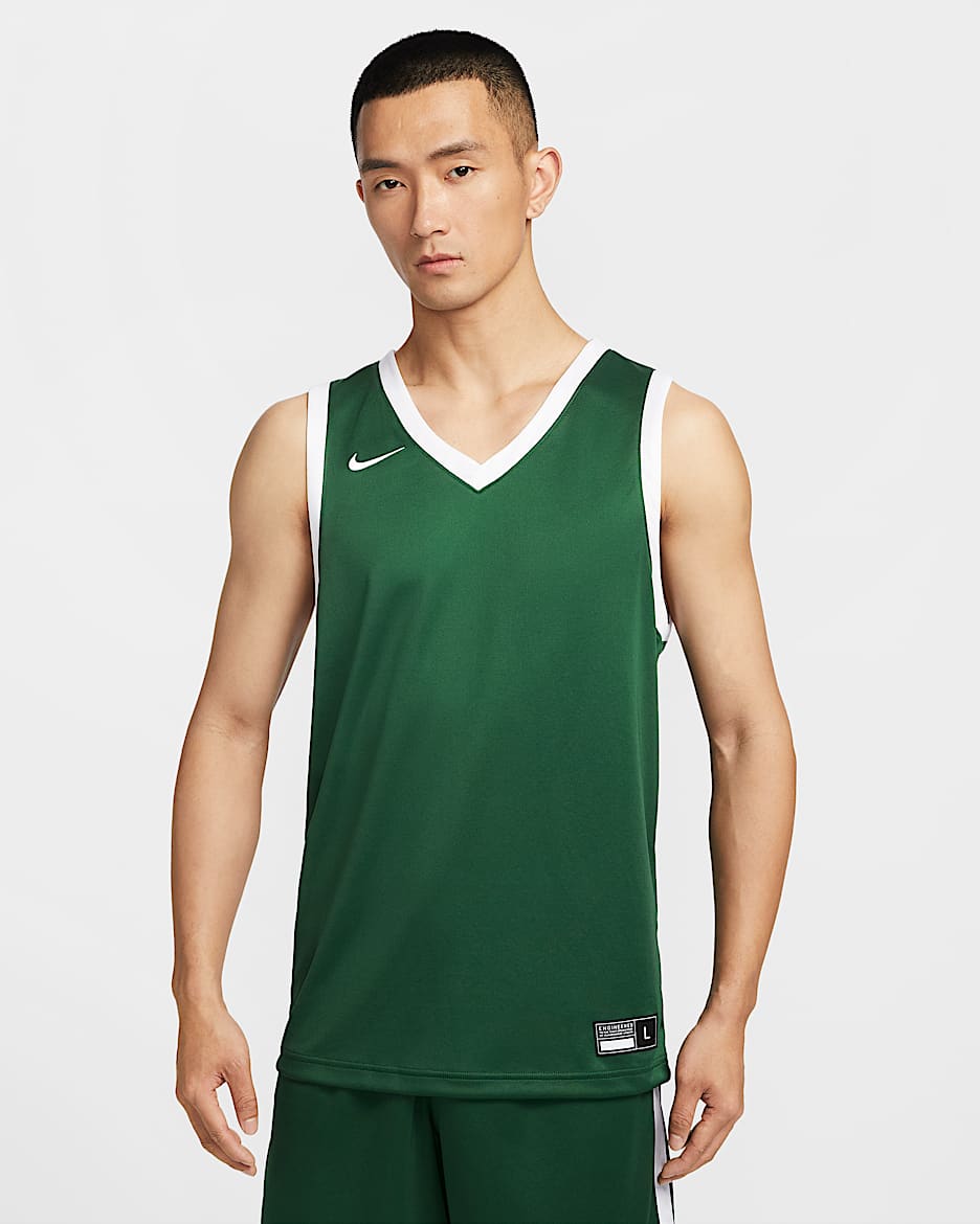 Nike Dri-FIT Stock Crossover 男子速干球衣 - 峡谷绿