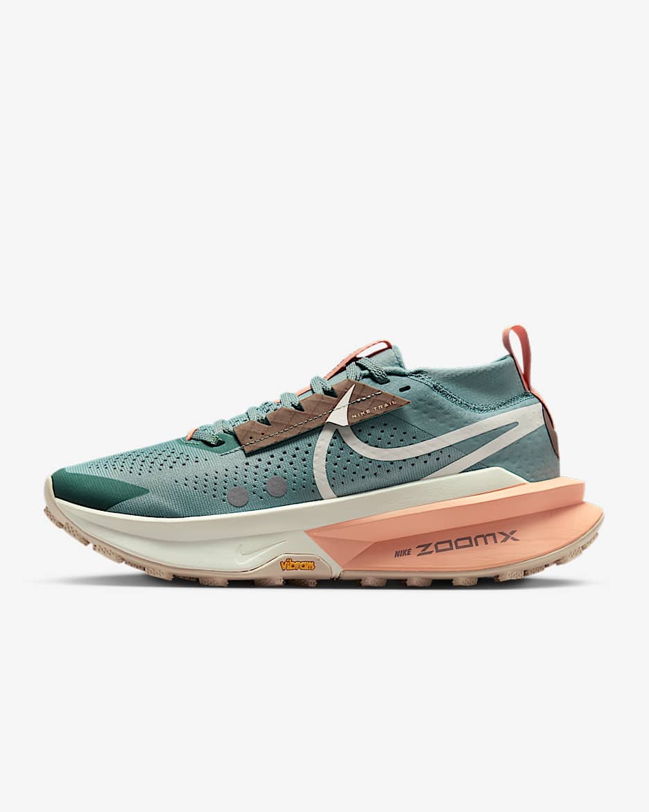 Nike Zegama 2 女子户外越野跑步鞋 - 大炮灰/粉桔/貂棕/珍珠灰