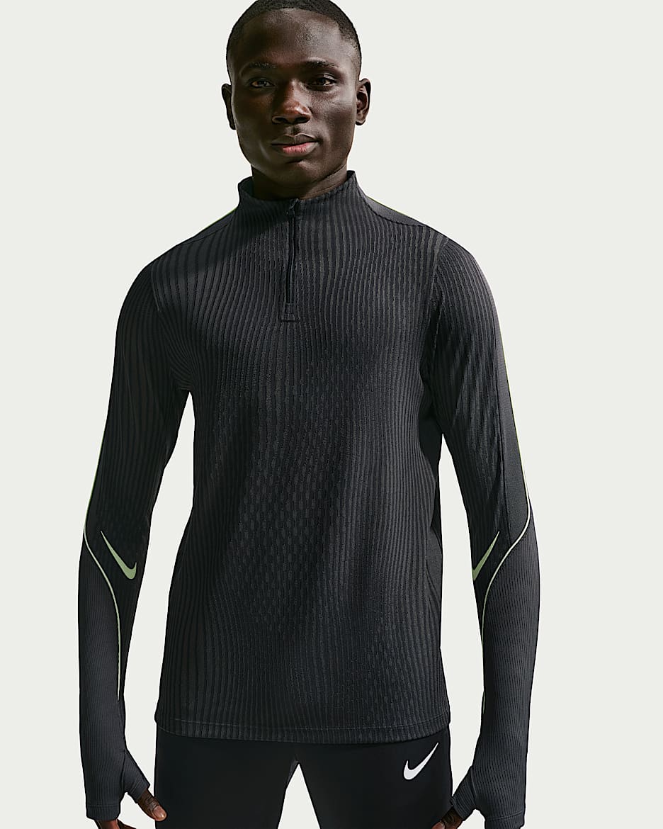 Nike Strike Elite Dri-FIT ADV 男子速干足球训练上衣 - 暗烟灰/黑/微黄绿/微黄绿