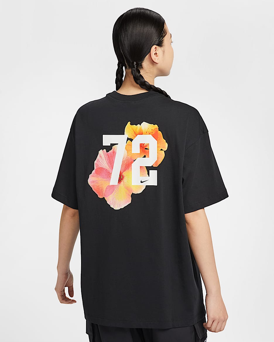 Nike Sportswear 女子 Oversize 风印花T恤 - 黑