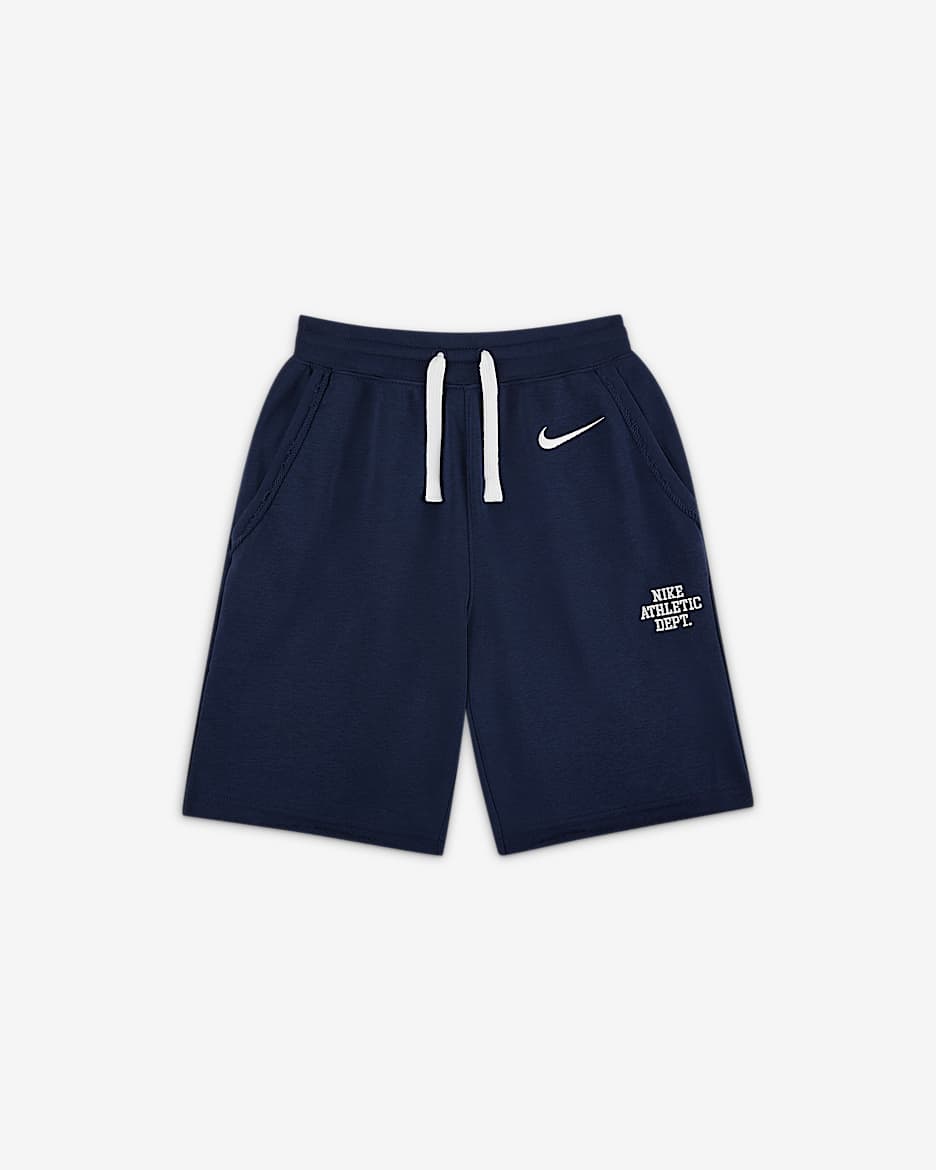 Nike 幼童学院风法式毛圈短裤幼童短裤 - 深藏青