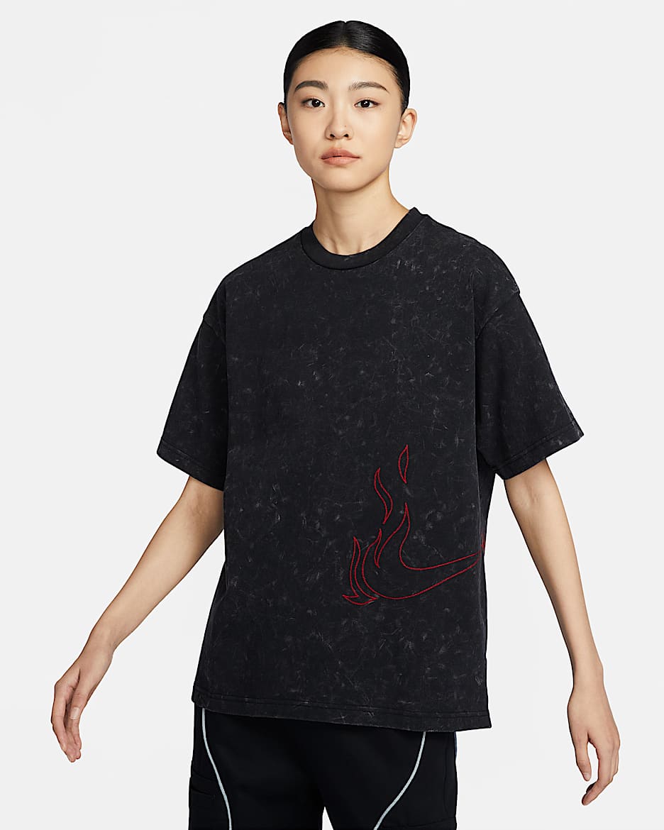 Nike CNY 男/女短袖T恤 - 黑/黑