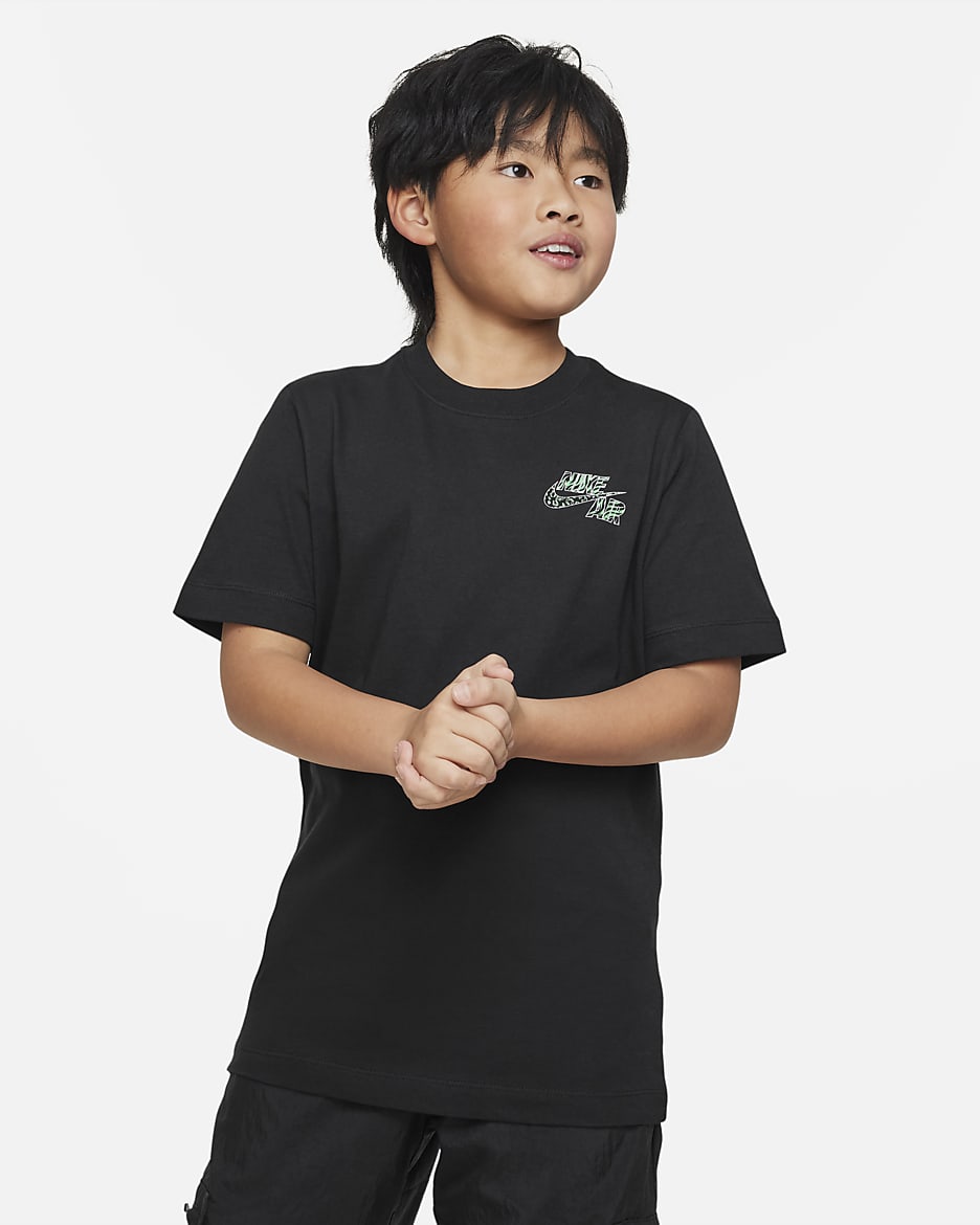 Nike Sportswear 大童T恤 - 黑