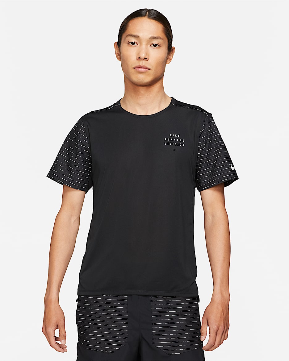 Nike Dri-FIT Rise 365 Run Division 男子短袖跑步上衣 - 黑