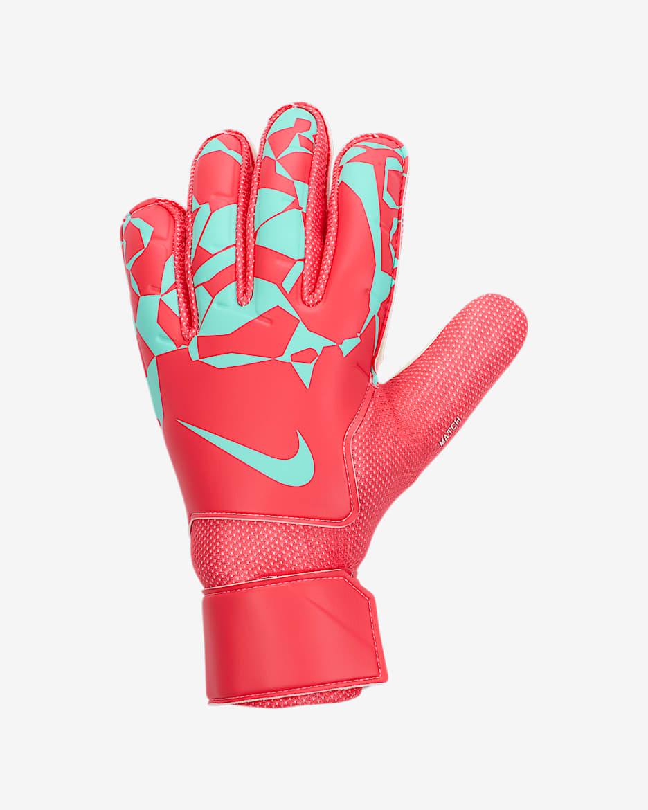 Nike Match 足球守门员手套（1 副） - 余烬红/极光绿/极光绿