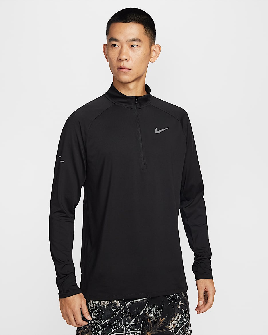 Nike Stride Dri-FIT Realtree 男子速干跑步上衣 - 黑
