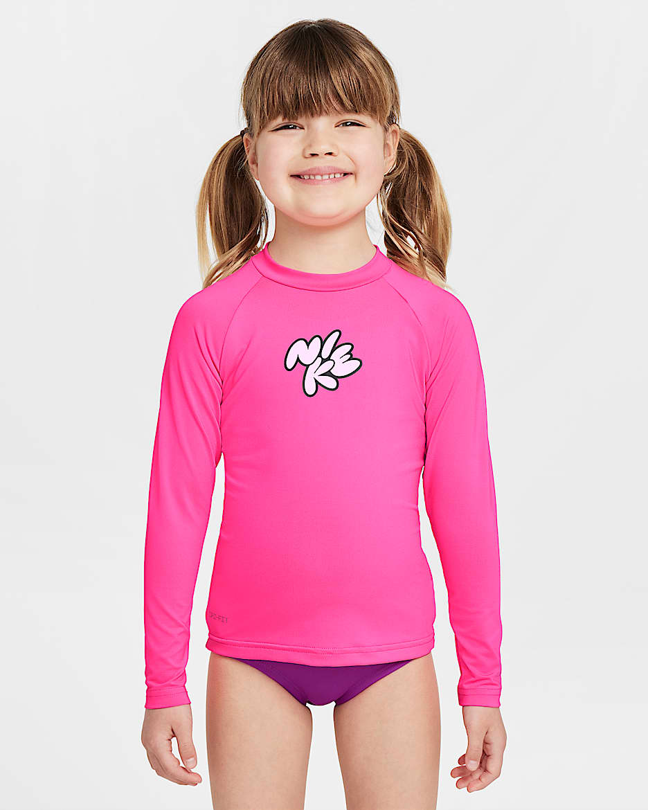 Nike Swim Hydroguard 幼童防晒速干长袖T恤 - 透明粉/泡沫粉
