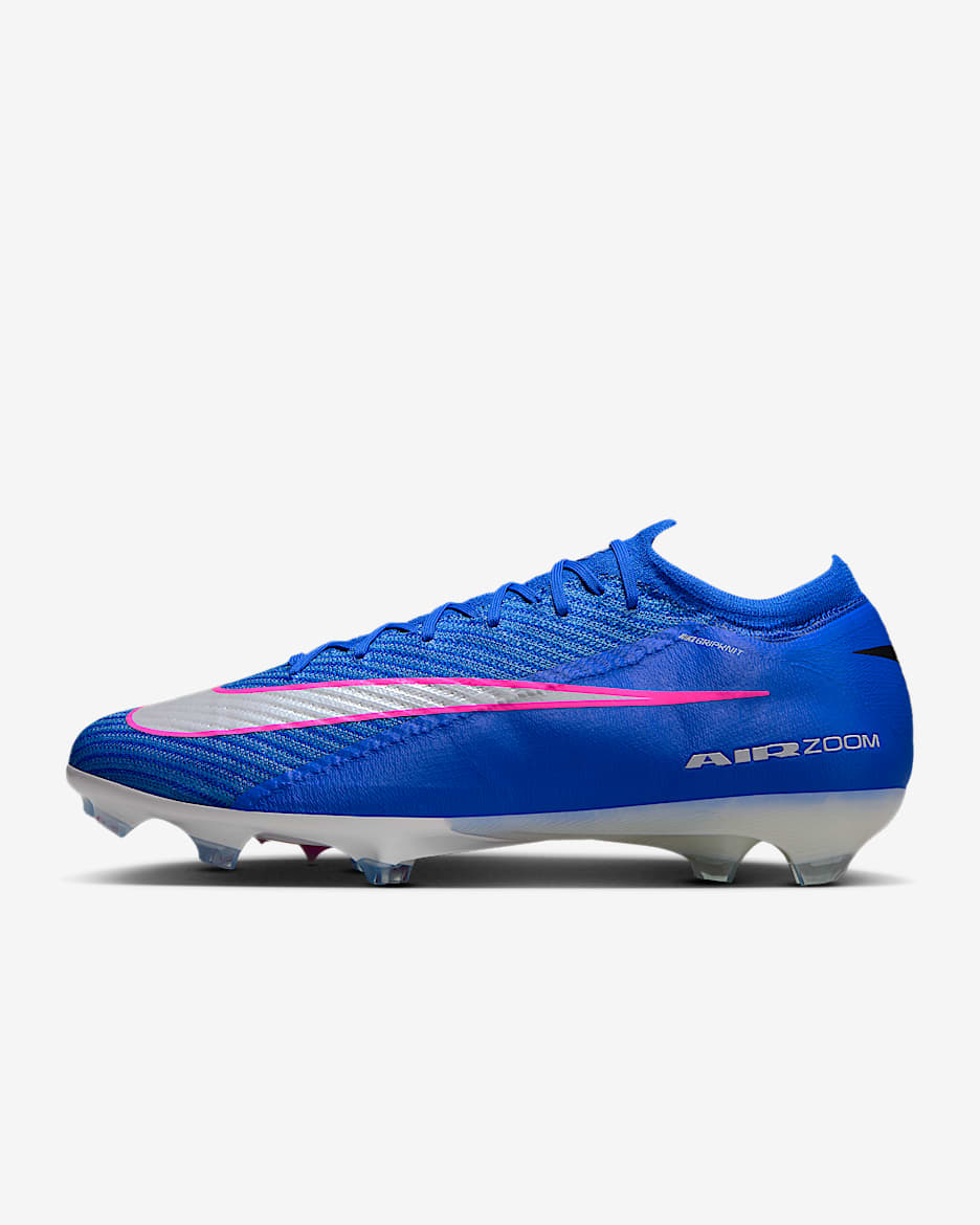 Nike Mercurial Vapor 16 Elite 耐克刺客系列 FG 天然硬质草地低帮足球鞋 - 赛车蓝/白色